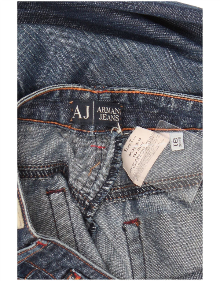 Armani Damen Schlagjeans W31 L32 Marineblaue Baumwolle