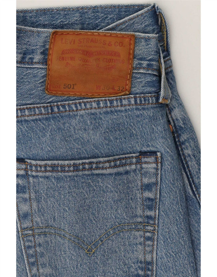 Levi's Herren 501 Straight Jeans W30 L32 Blaue Baumwolle