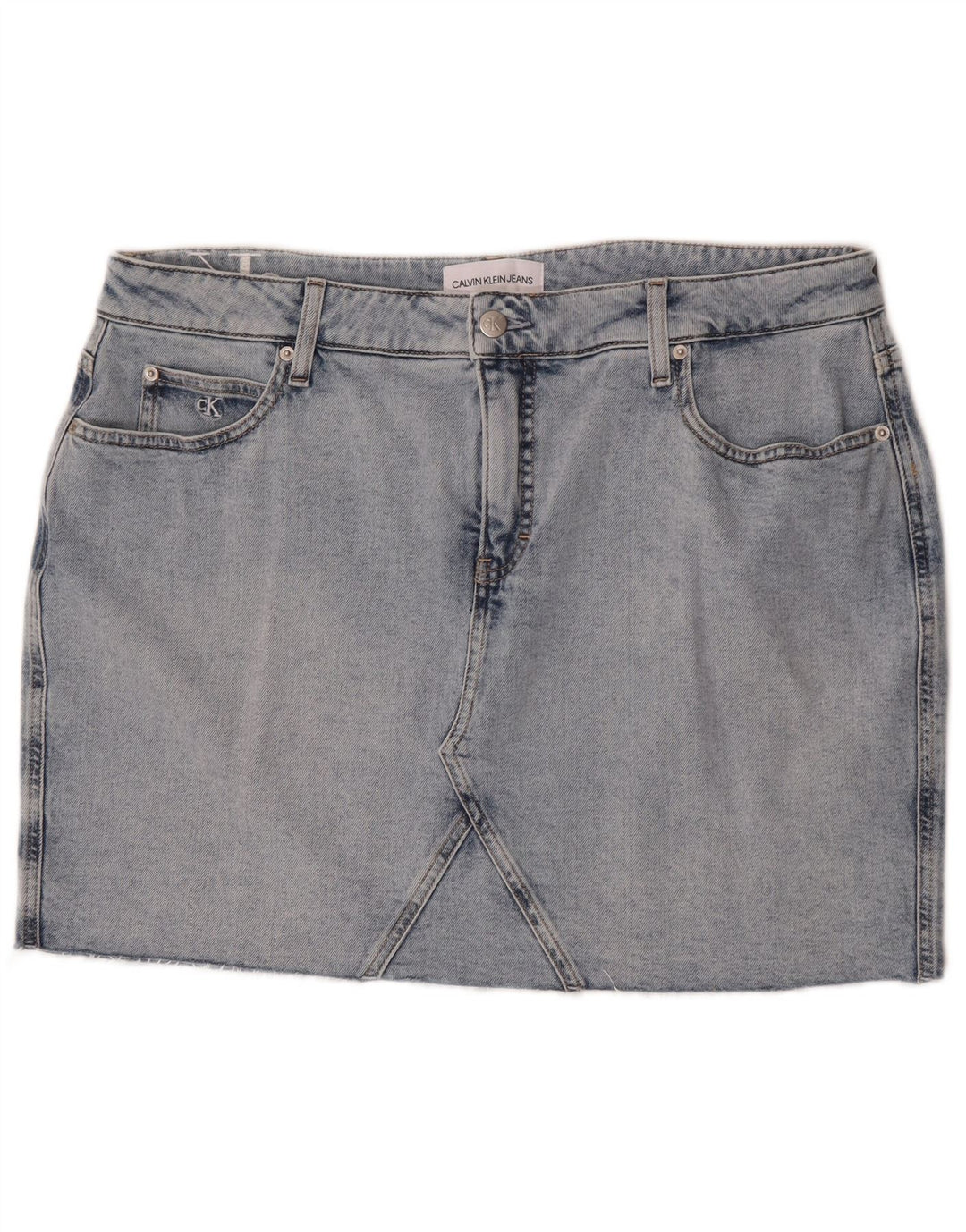 Calvin Klein Damen Mini-Jeansrock W36 L17 Blau