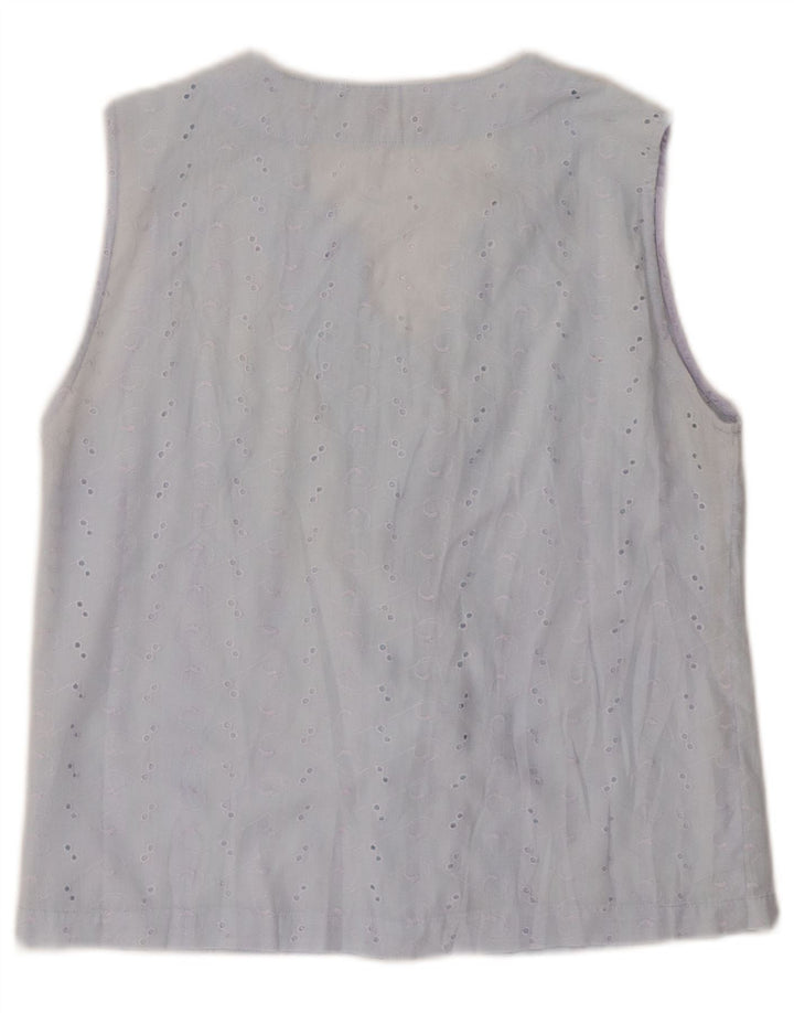 Creativity Ärmellose Damen-Hemdbluse, Größe 44, Blau