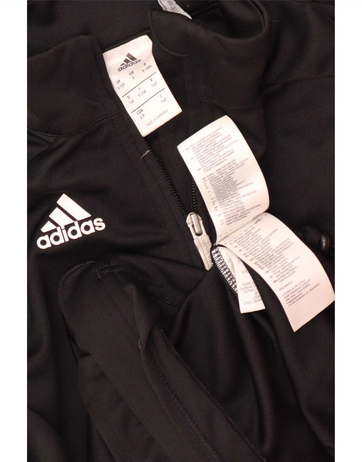 Adidas Jungen Climalite Trainingsanzug Top Jacke 9-10 Jahre Schwarz Polyester