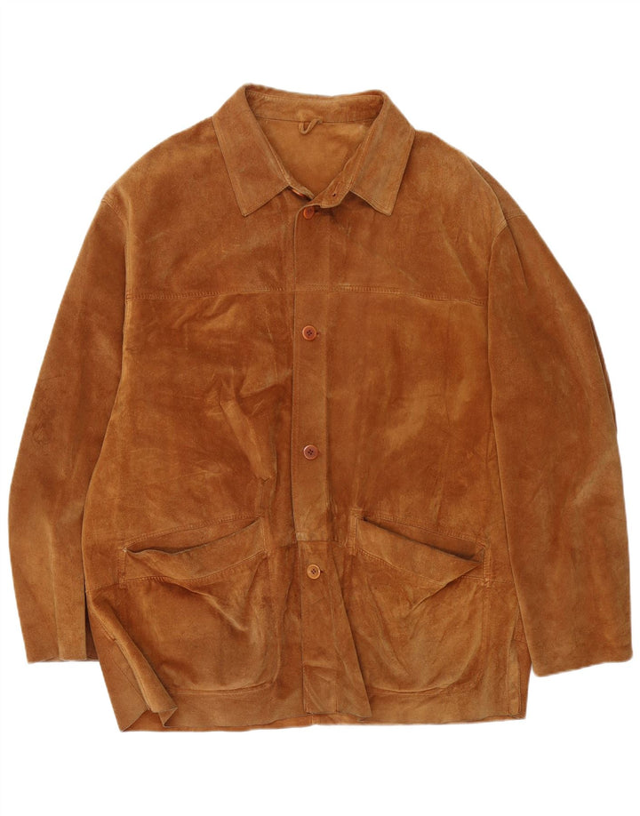 Conbipel Herren Wildlederjacke IT 52 Großes braunes Leder