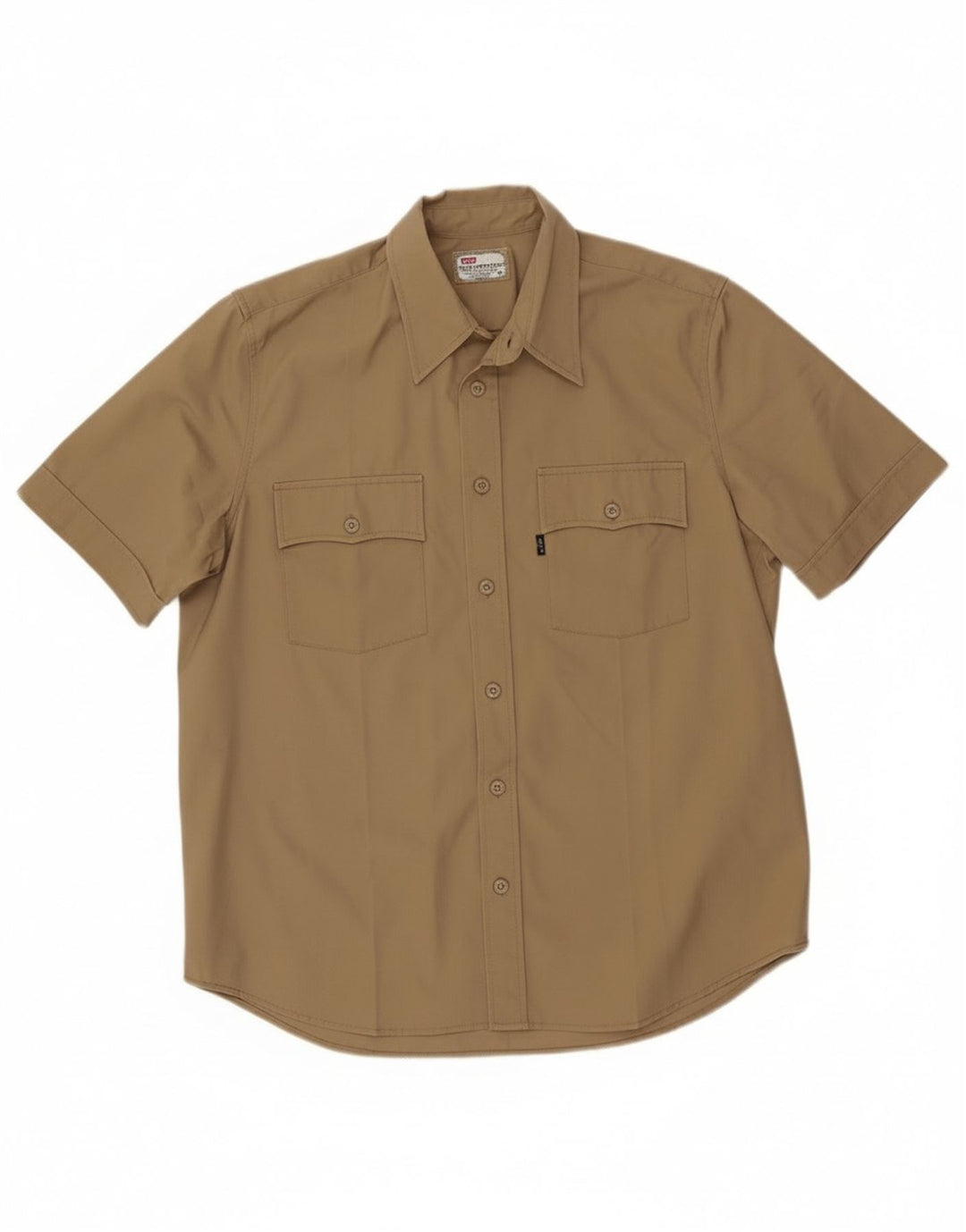 Levi's Herren-Kurzarmhemd aus mittlerer Khaki-Baumwolle