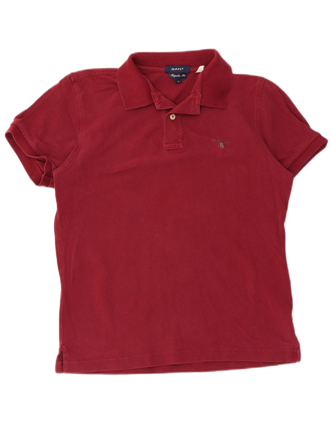 Gant Herren-Poloshirt mit normaler Passform, Größe S, rot, Baumwolle