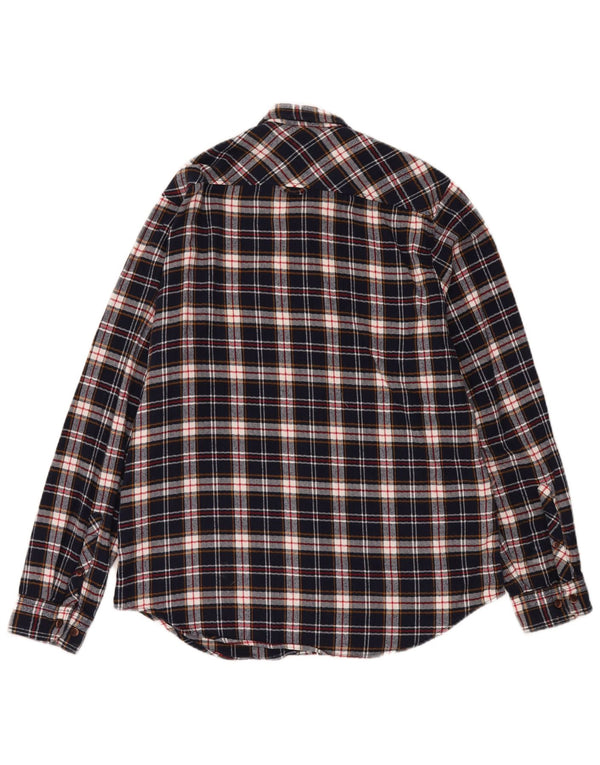 Superdry Herren-Flanellhemd, reguläre Passform, XL, marineblau, kariert, Baumwolle