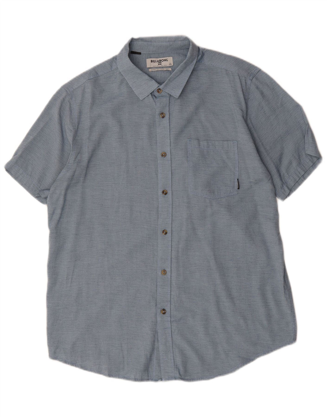 Billabong Herren Core Fit Kurzarmhemd Large Blau