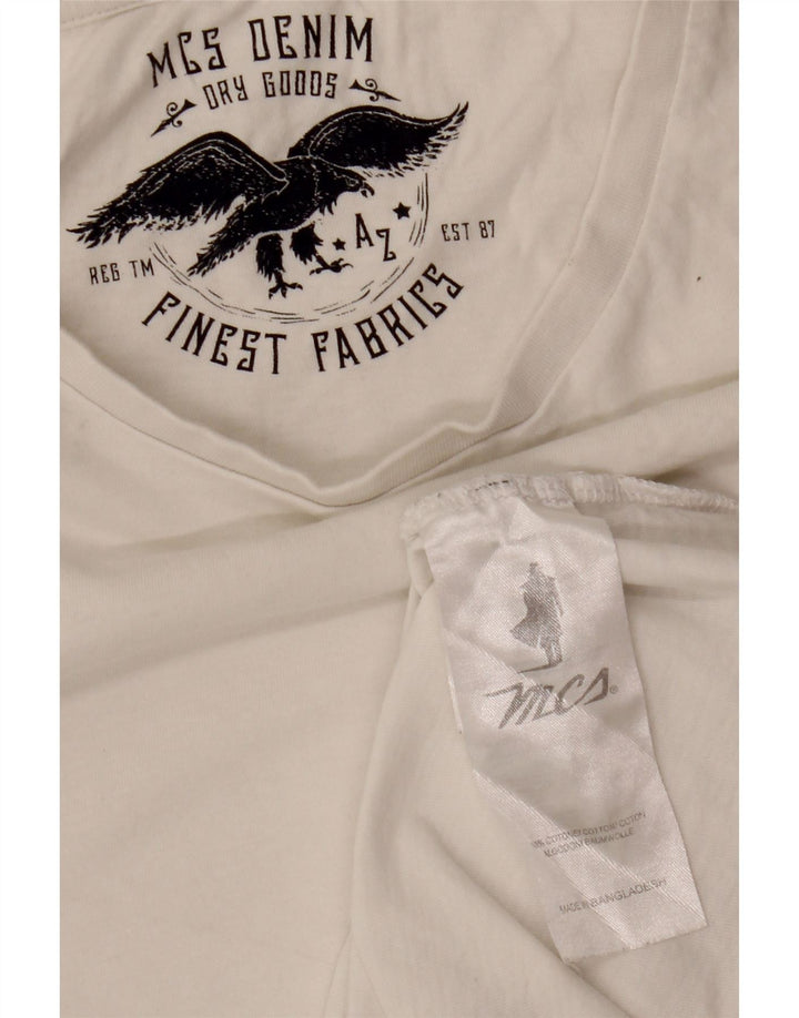 Marlboro Classics Herren-T-Shirt-Oberteil, groß, aus weißer Baumwolle