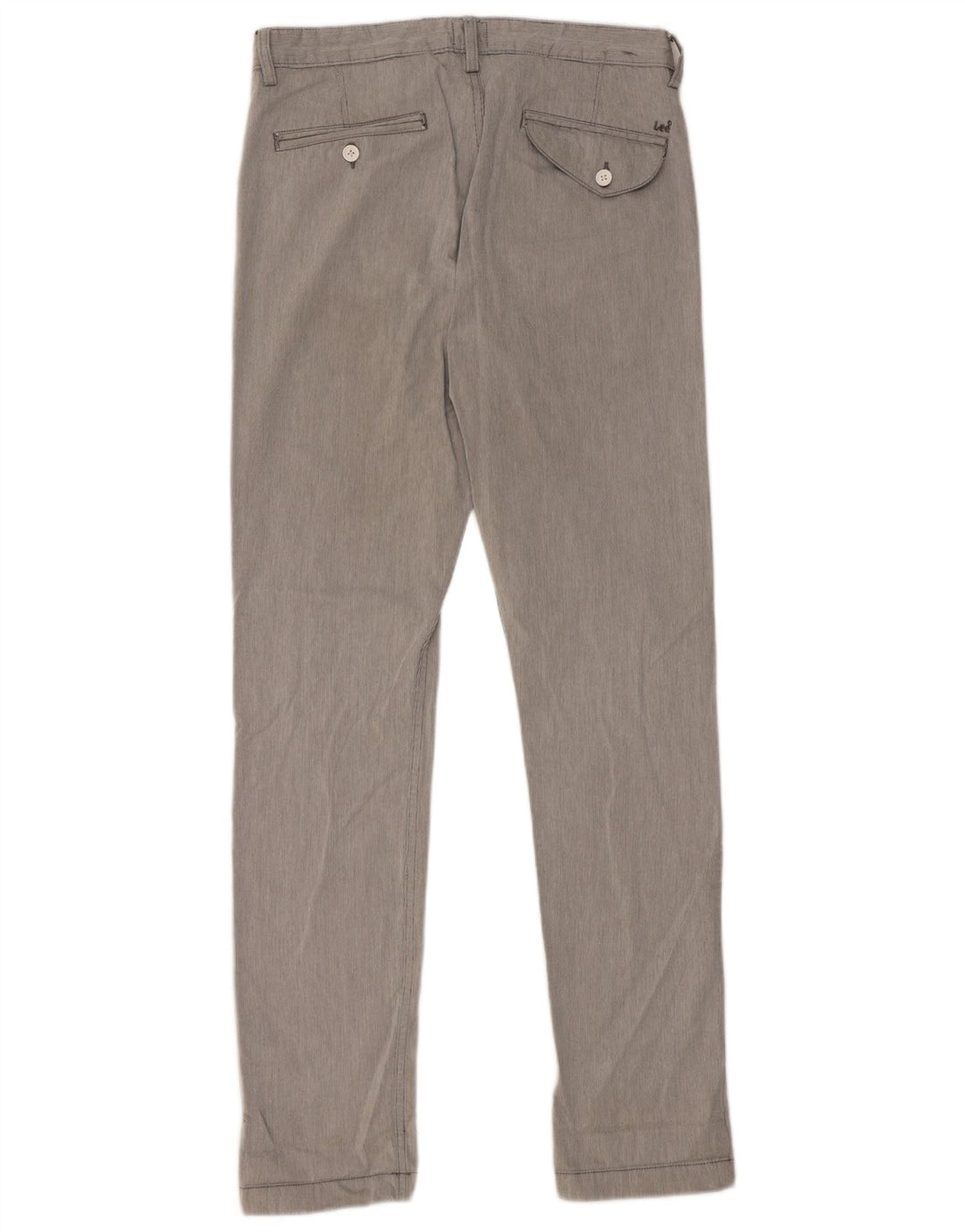 Lee Slim Chino-Hose für Herren, W31, L32, graue Nadelstreifen-Baumwolle