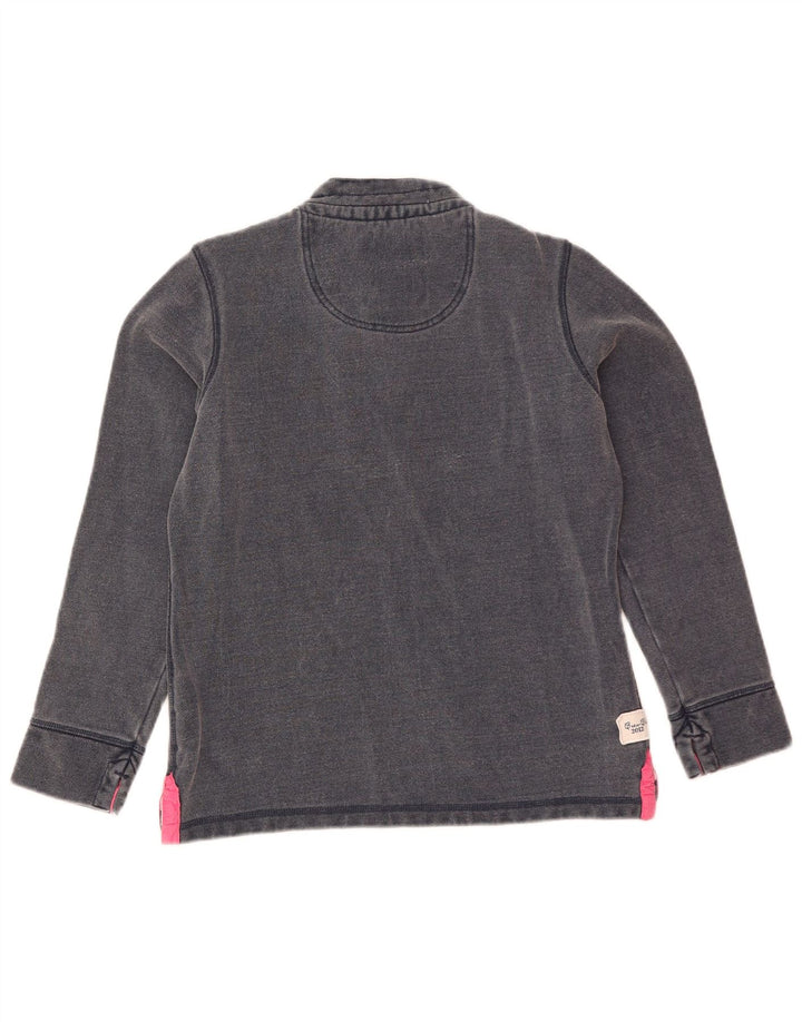 Crew Clothing Damen-Sweatshirt mit Knopfkragen, Gr. 10, Marineblau