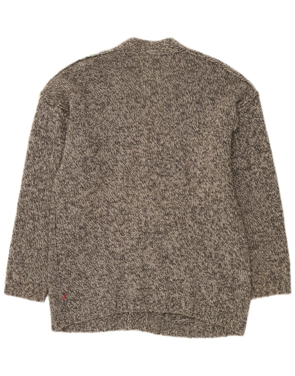 Jackpot Herren-Strickjacke, groß, grau gefleckt
