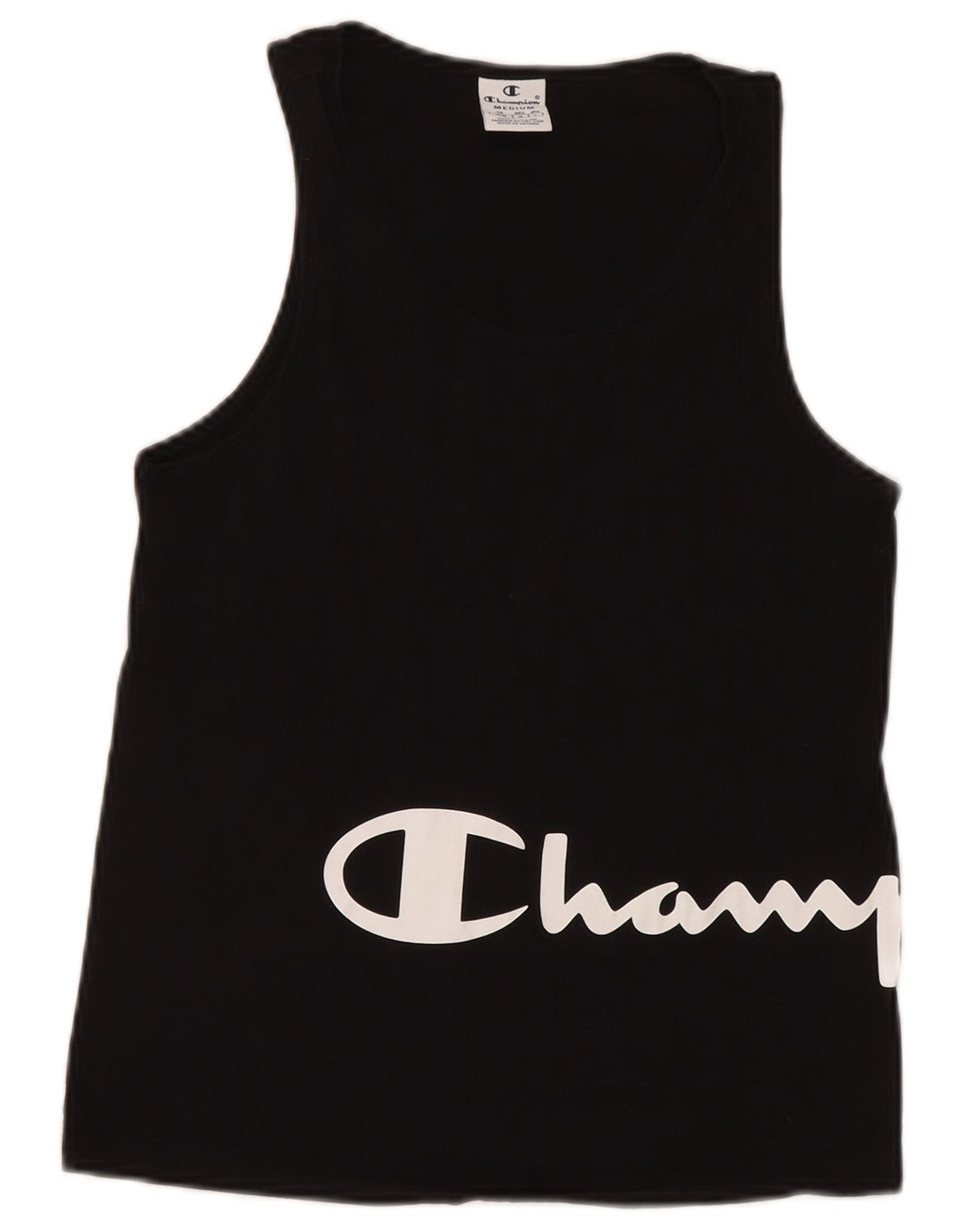 Champion Damen Graphic Vest Top UK 12 Medium Schwarz