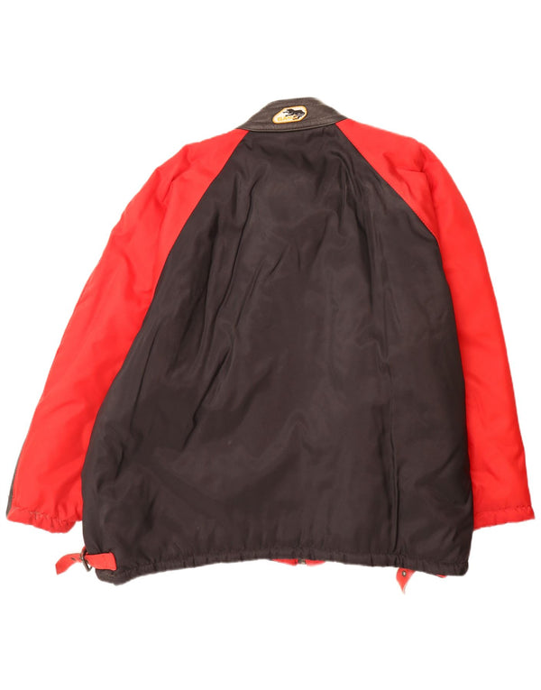 Vintage Herren Bomberjacke UK 42 XL Rot Colourblock Polyamid