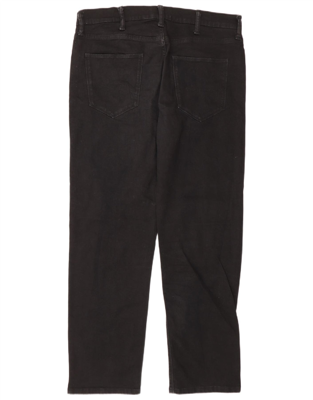 Marks & Spencer Herren Straight Jeans W36 L31 Schwarze Baumwolle