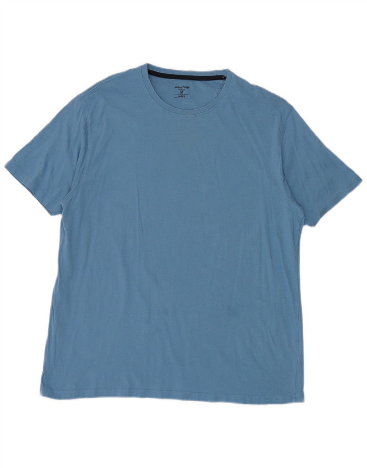 James Pringle Herren T-Shirt Top Large Blau Baumwolle