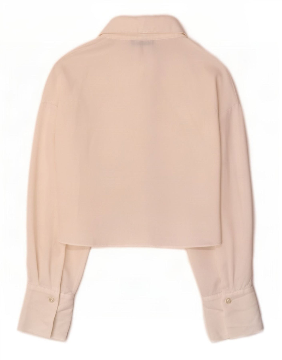 Zara Damen Crop Shirt Bluse UK 6 XS Weiß