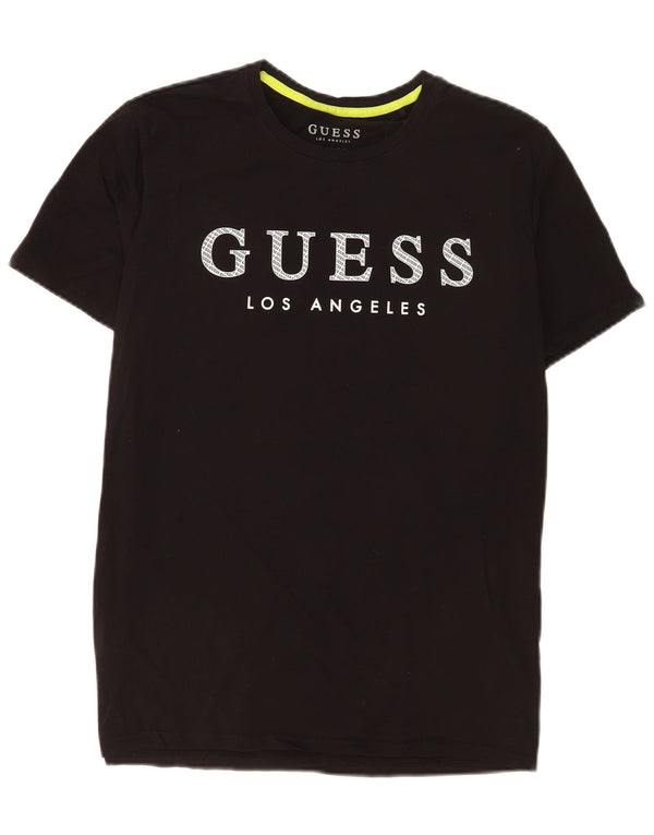 Guess Herren Slim Fit Graphic T-Shirt Top UK 40 Mittelschwarze Baumwolle