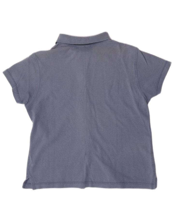 Lotto Damen Kurzarmhemd UK 12 Mittelblaue Baumwolle