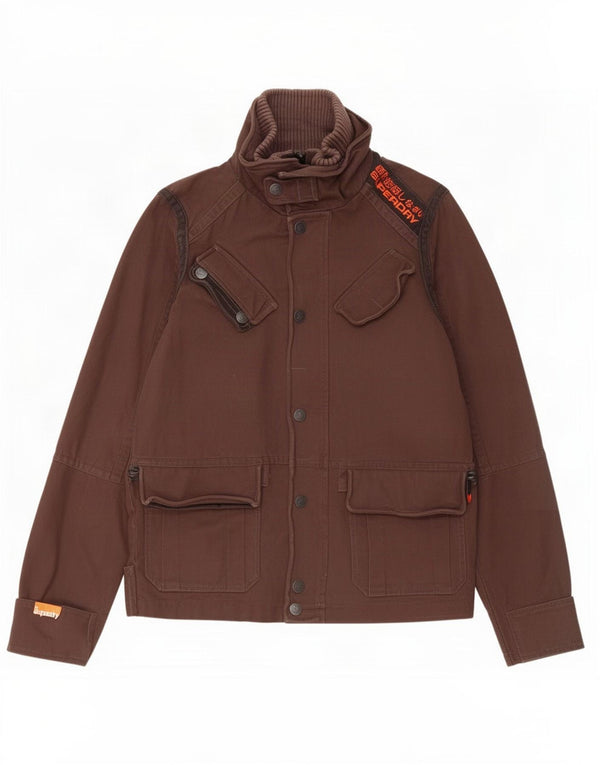 Superdry Herren Utility Jacke UK 40 Large Braun