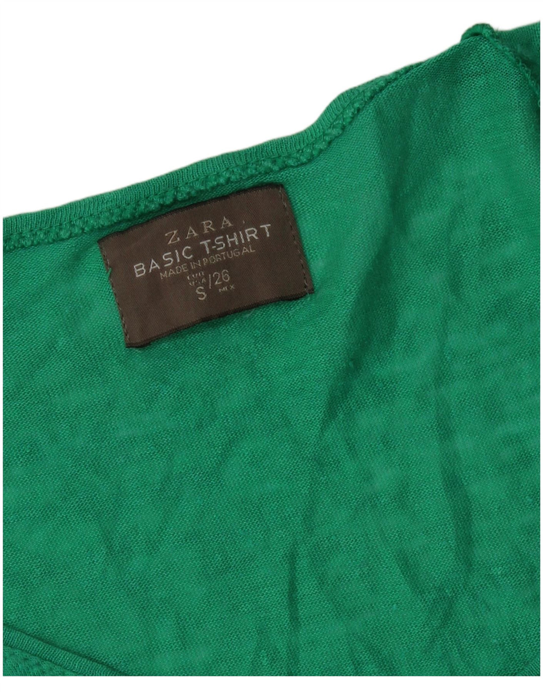 Zara Damen T-Shirt Top UK 10 Small Grün