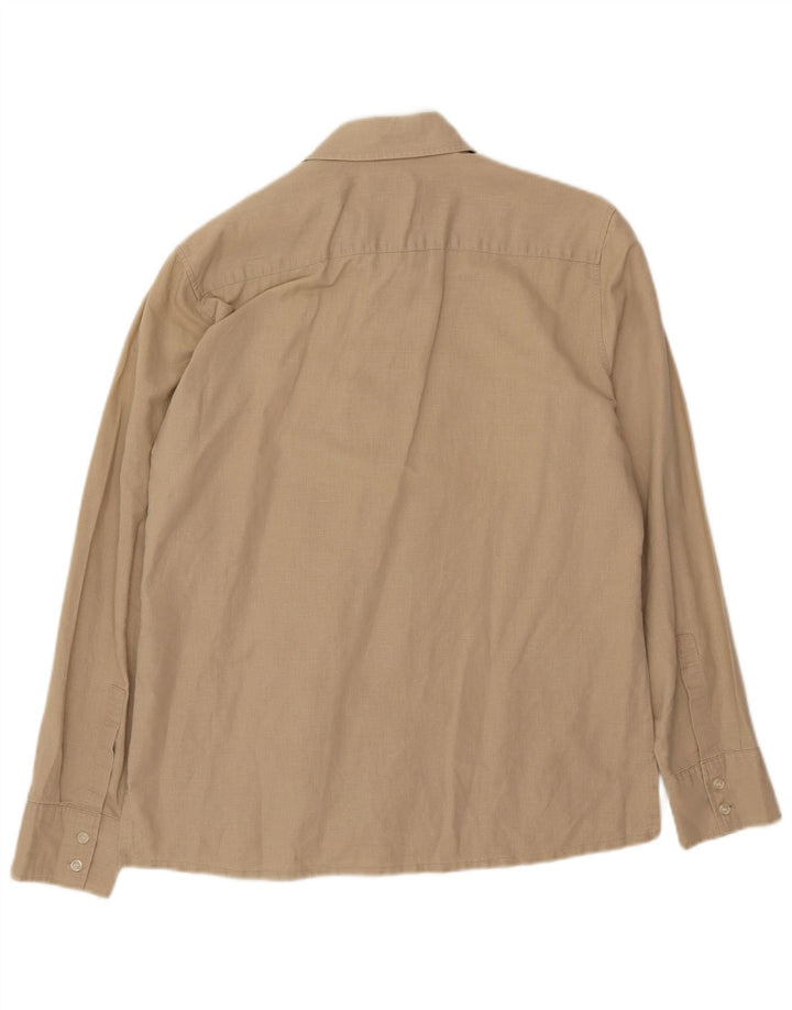 Rifle Herrenhemd Mittelbeige Leinen