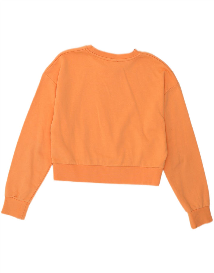 Diesel Mädchen Graphic Crop Sweatshirt Pullover 11-12 Jahre Orange Baumwolle
