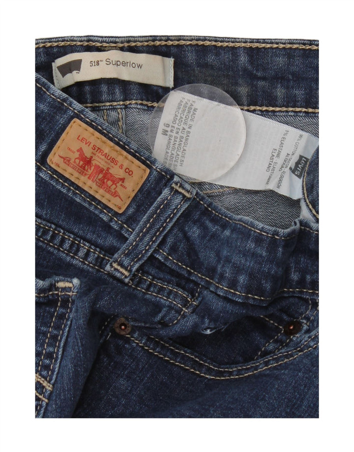 Levi's Womens 518 Super Low Bootcut Jeans US 9 Medium W30 L31 Blue Cotton