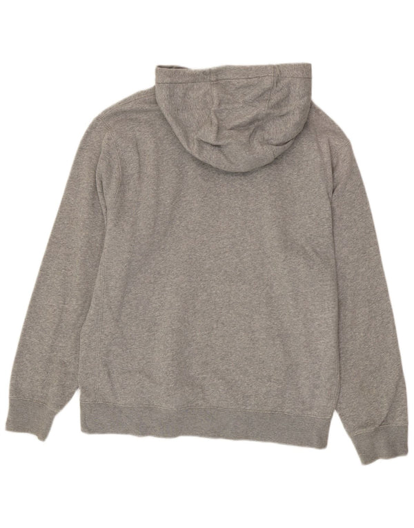 Nike Herren-Kapuzenpullover aus mittelgrau gefleckter Baumwolle