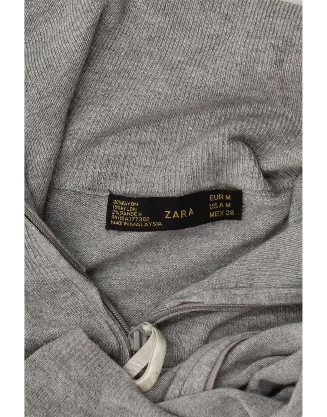 Zara Damen-Cardigan-Pullover UK 12 Mittelgrauer Rayon