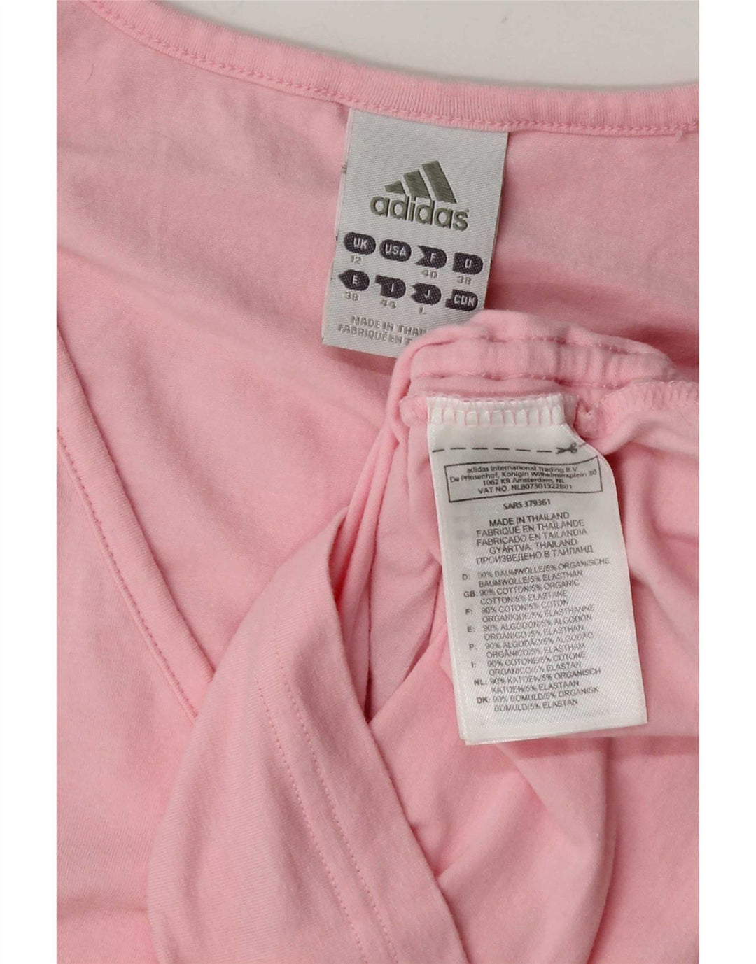 Adidas Damen Graphic Vest Top UK 12 Mittelrosa Baumwolle