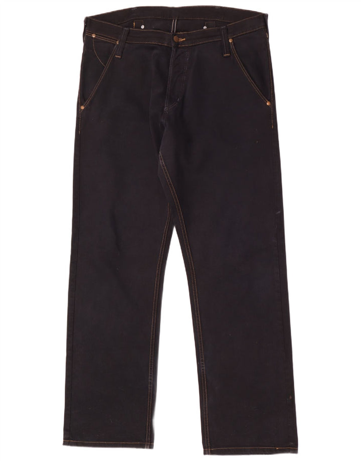 Wrangler Herren Casey Straight Jeans W36 L34 Schwarze Baumwolle