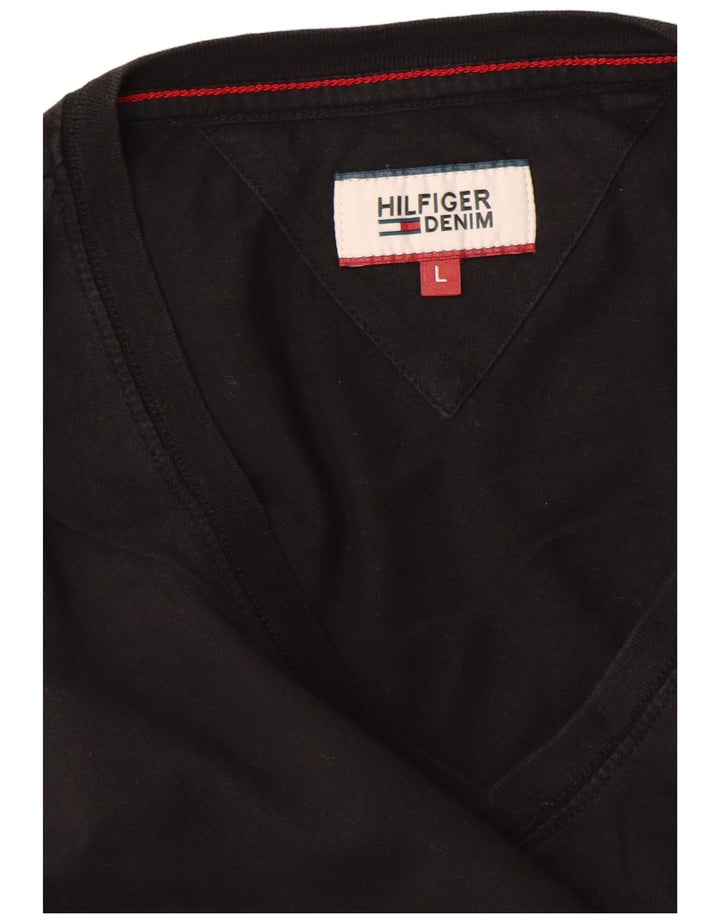 TOMMY HILFIGER Herren T-Shirt Top Large Schwarz