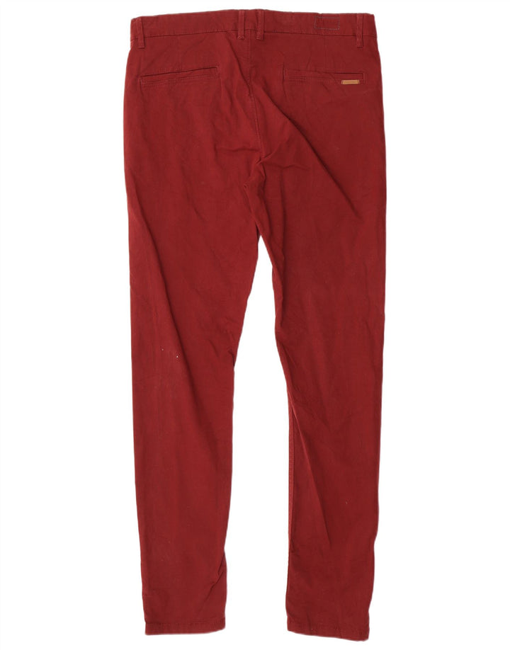 Zara Slim Chino-Hose für Herren, EU 42, Mittel W32 L30, Kastanienbraun