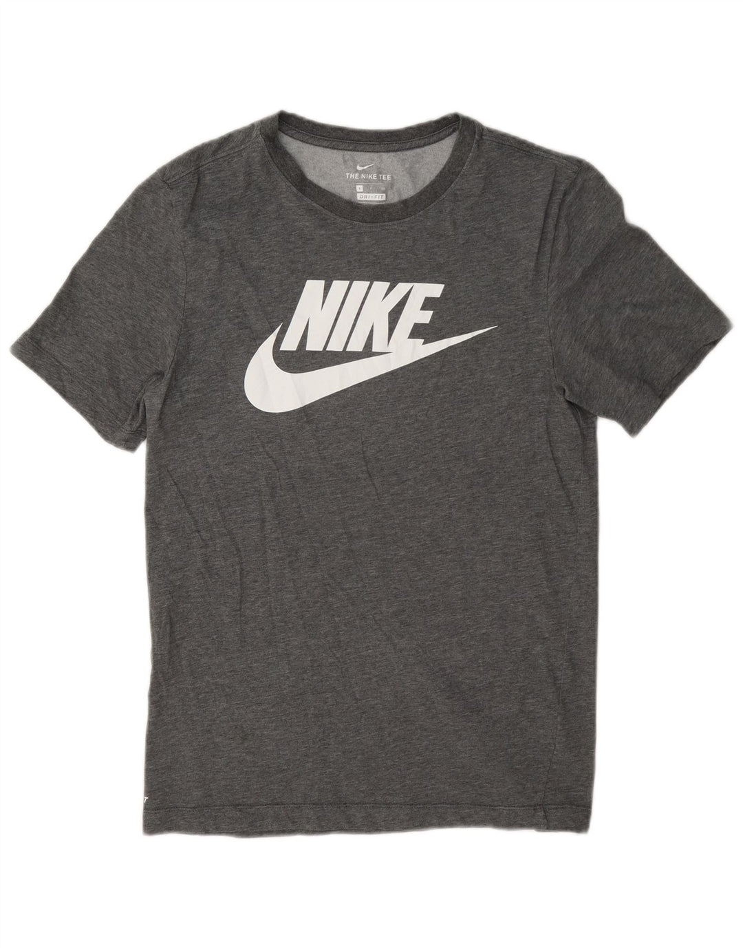 Nike Herren Dri Fit Graphic T-Shirt Top Small Grau Baumwolle