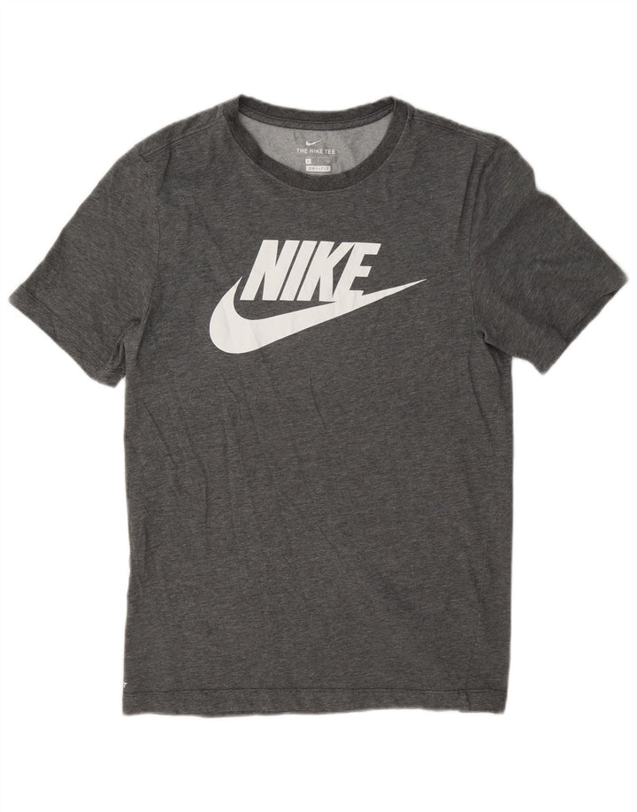 Nike Herren Dri Fit Graphic T-Shirt Top Small Grau Baumwolle