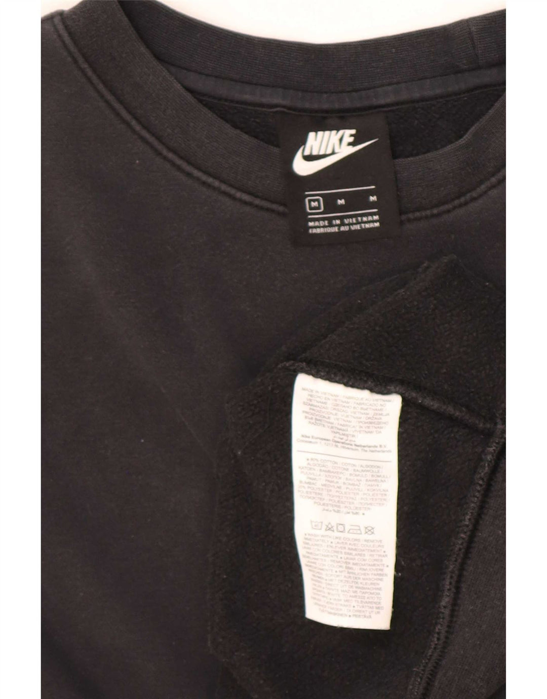Nike Herren-Sweatshirt mit lockerer Passform, mittelschwarze Baumwolle