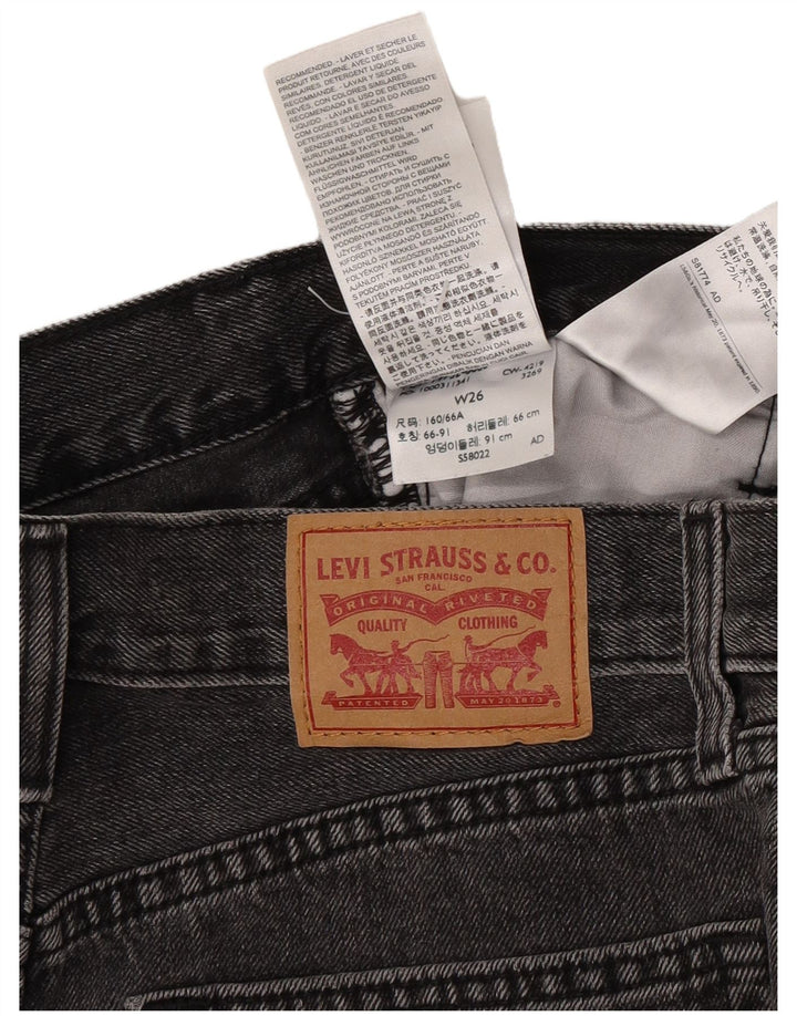 Levi's Damen-Jeansrock, W26, klein, graue Baumwolle