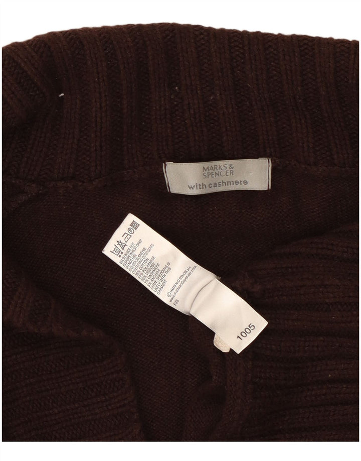 Marks & Spencer Damen-Cardigan-Pullover UK 16 Große braune Baumwolle