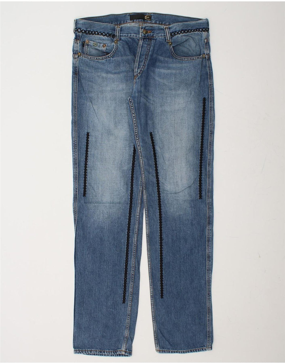 JUST CAVALLI Herren Ittierre Straight Jeans IT 52 XL W38 L36 Blaue Baumwolle
