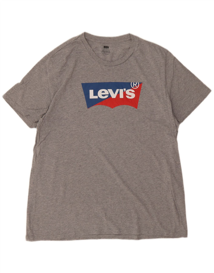 Levi's Herren-T-Shirt mit Grafik, 2XL, graue Baumwolle