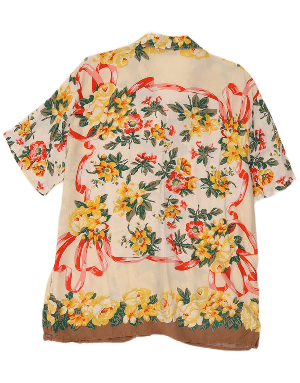 Giulia Galanti Womens Short Sleeve Shirt UK 16 Large Multicoloured Floral