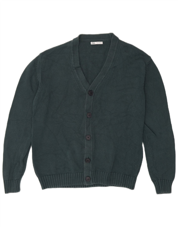 Zara Herren Strickjacke Mittelgrün