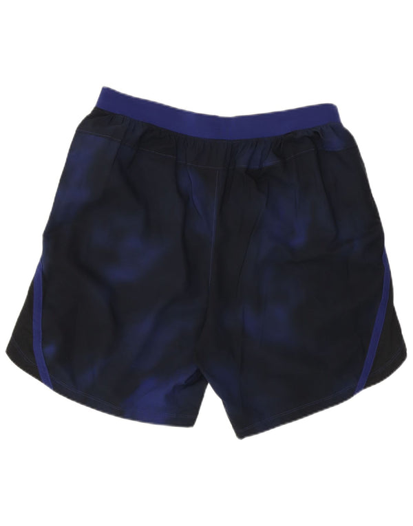 Under Armour Mens Sport Shorts Large  Navy Blue Tie Dye Polyester