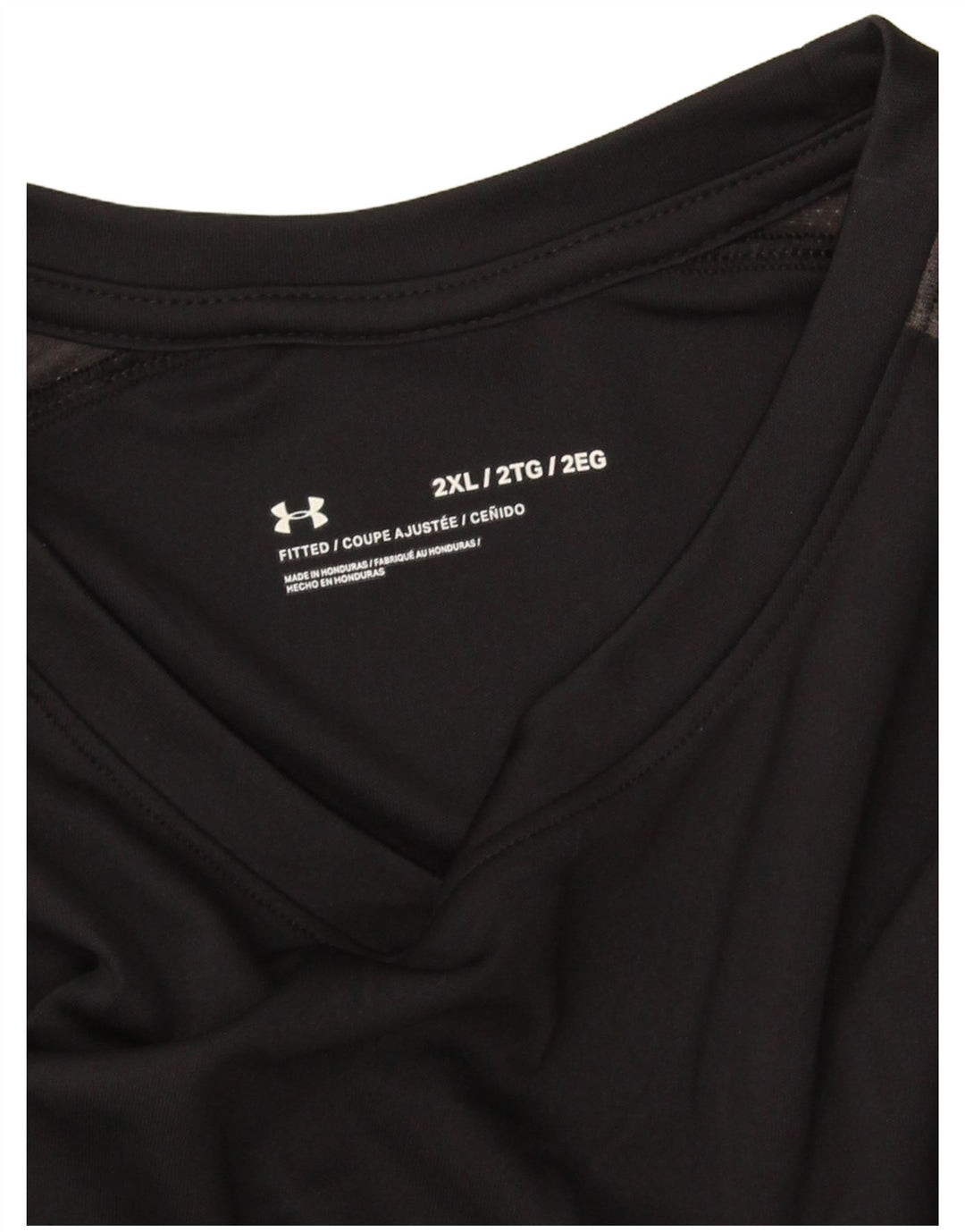 Under Armour Herren Tailliertes T-Shirt Top 2XL Schwarz