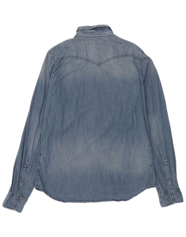 Diesel Herren Jeanshemd XL, blaue Baumwolle