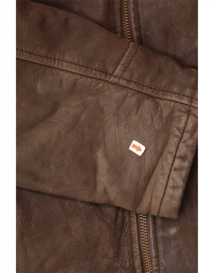 Vintage Herren Lederjacke UK 38 Mittelbraunes Leder