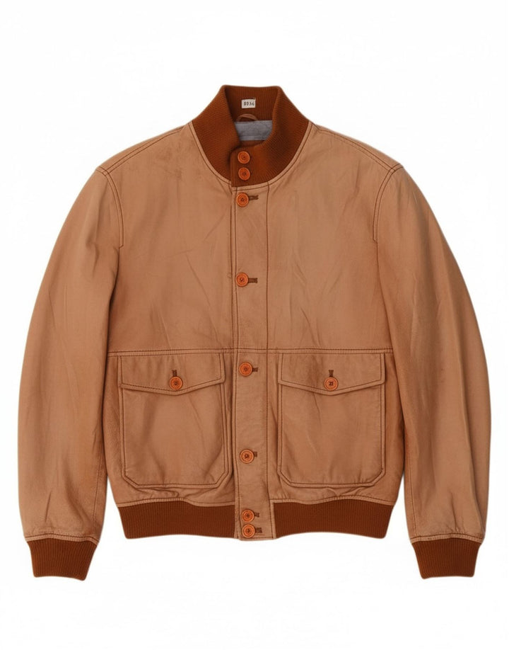 CONBIPEL Mens Leather Jacket IT 50 Large Brown Leather