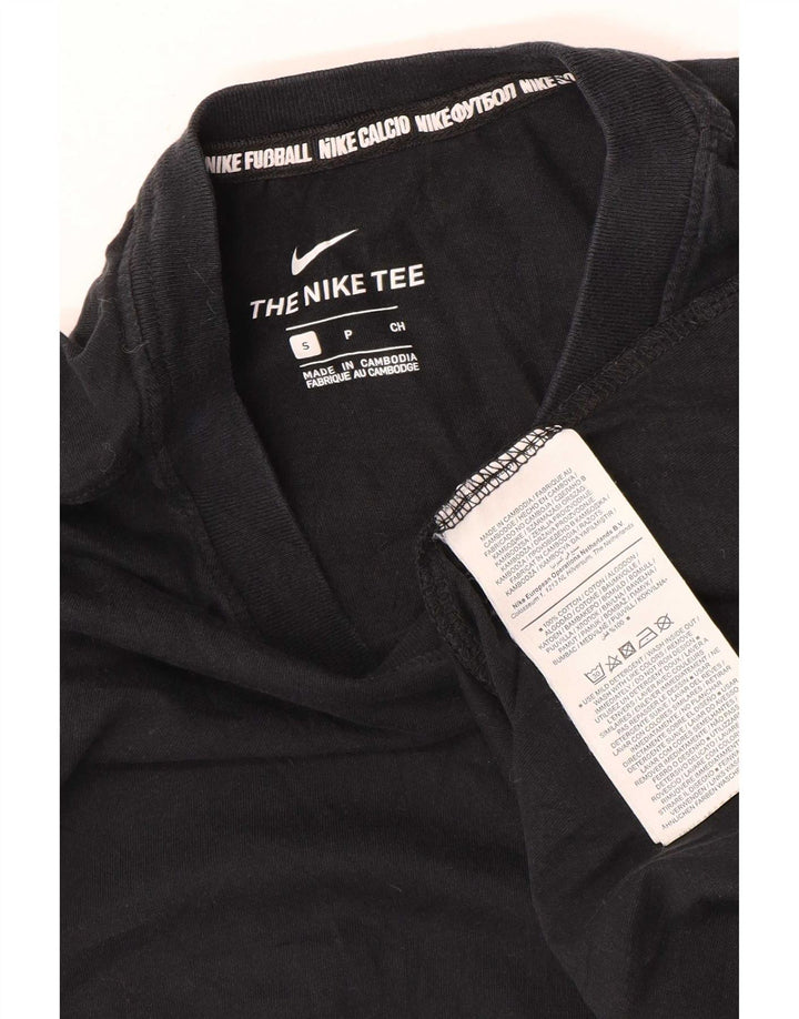 Nike Herren T-Shirt Top Small Schwarz Baumwolle