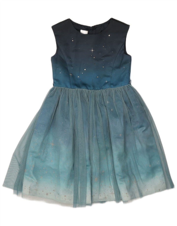 MONSOON Tutu-Kleid für Mädchen, 10–11 Jahre, blau gepunktetes Polyester