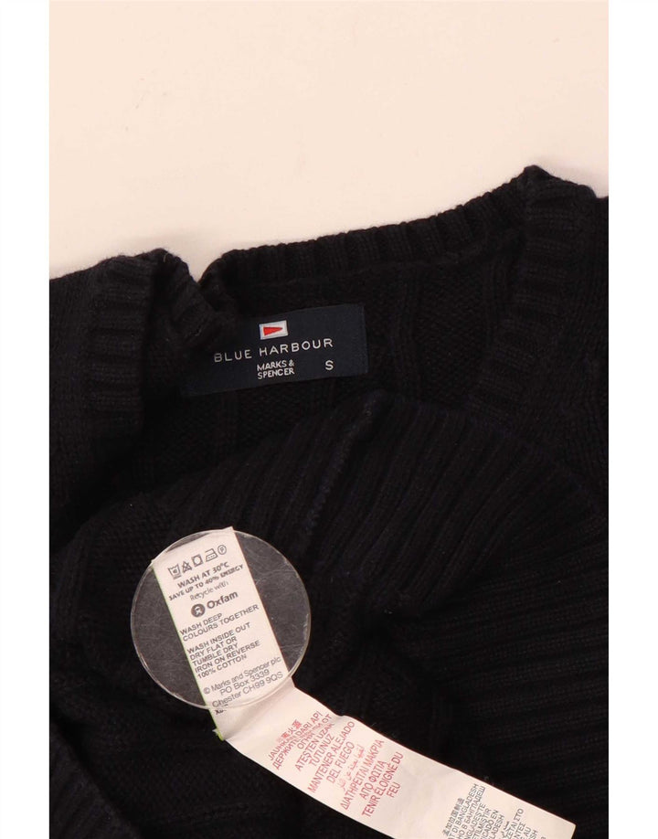 Marks & Spencer Herren Blue Harbour Pullover mit Rundhalsausschnitt, Größe S, Marineblau