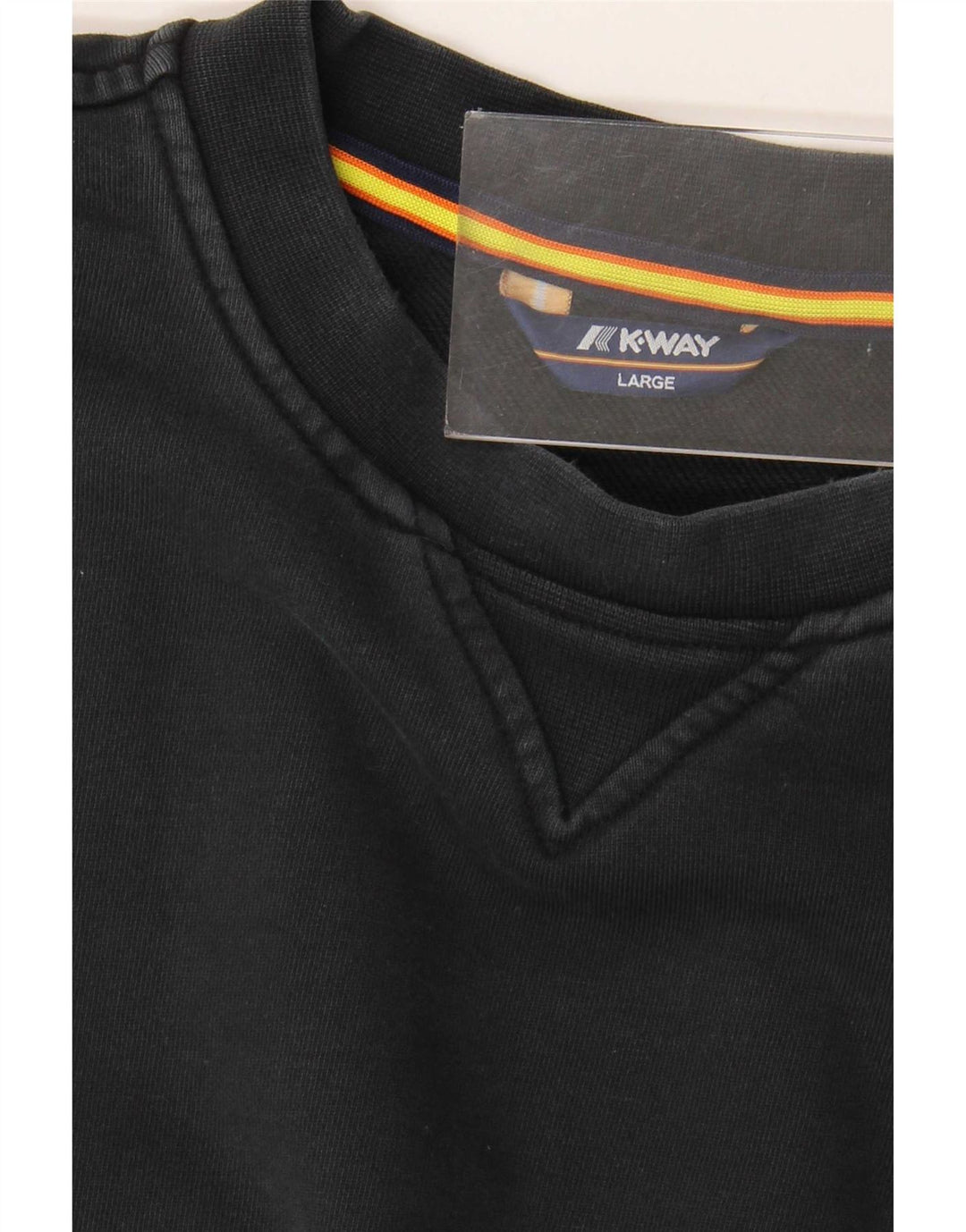 K-Way Herren-Sweatshirt-Pullover, groß, schwarze Baumwolle